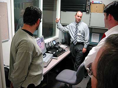 Kevin Stambaugh gives a tour of the IHC usability lab
